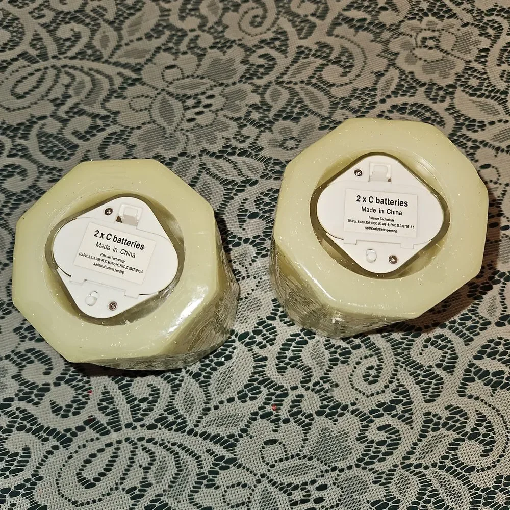 Candle Impressions Pair of Warm Glow LED Flameless Lightly Scented Candles
